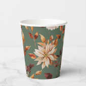 Sage Green Fall Trouwpapier Cups Papieren Bekers (Achterkant)