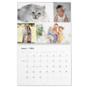 Sage Green Family and Friends Custom Photo Collage Kalender (Mar 2026)