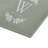 Sage Green Family Monogram Snijplank (Hoek)