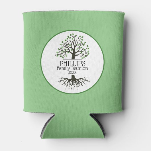 Sage Green Family Tree-reünie Blikjeskoeler (Voorkant)