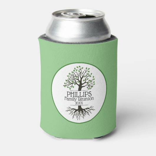 Sage Green Family Tree-reünie Blikjeskoeler (Blikje Achterkant)