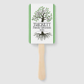 Sage Green Family Tree-reünie Handwaaier (Achterkant)