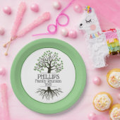 Sage Green Family Tree-reünie Papieren Bordje (Feest)