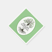 Sage Green Family Tree-reünie Servet (Hoek)