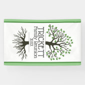 Sage Green Family Tree-reünie Spandoek (Horizontaal)