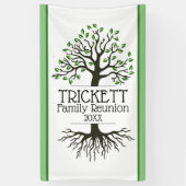 Sage Green Family Tree-reünie Spandoek (Verticaal)