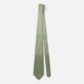 Sage Green Faux Glitter Sparkles Wedding Stropdas (Voorkant)