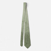 Sage Green Faux Glitter Sparkles Wedding Stropdas (Achterkant)