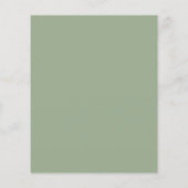 Sage Green Faux Gold Foil Weddenschap (Achterkant)