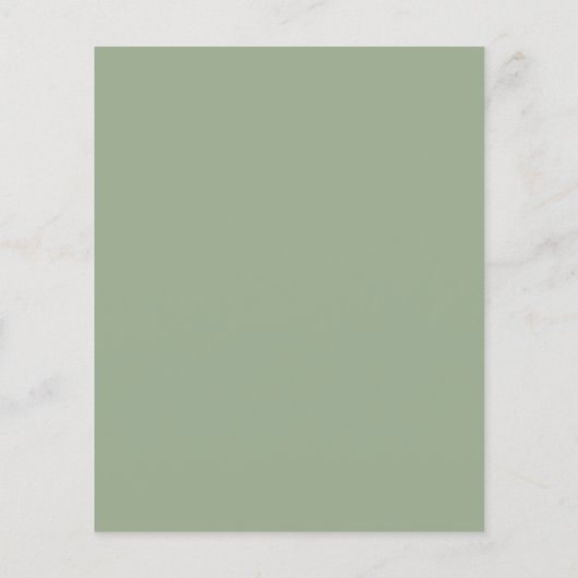 Sage Green Faux Gold Foil Weddenschap (Achterkant)
