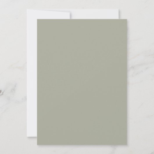 Sage Green Faux Gold Greenery Eucalyptus Kaart (Achterkant)