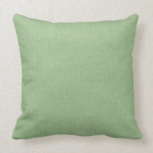 Sage Green Faux Linen Fabric gestructureerde achte Kussen