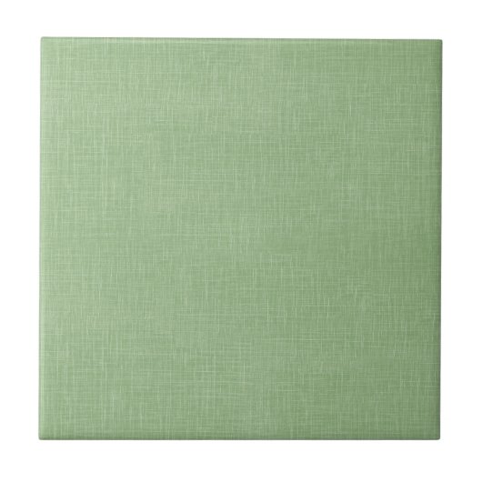 Sage Green Faux Linen Fabric gestructureerde achte Tegeltje (Voorkant)