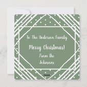 Sage Green Feestdagenkaart (Achterkant)