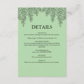 Sage Green Fern Leaf Wedding Informatiekaartje (Voorkant)