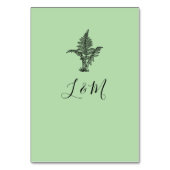 Sage Green Fern Leaf Wedding Kaart (Achterkant)