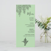 Sage Green Fern Leaf Wedding Menu (Staand voorkant)