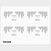 Sage Green Fern Leaf Wedding Rechthoekige Sticker (Vel)