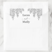 Sage Green Fern Leaf Wedding Rechthoekige Sticker (Tas)