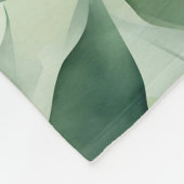 Sage Green Flora Elegant Fleece Deken (Hoek)