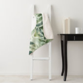 Sage Green Flora Elegant Sherpa Deken (In situ)