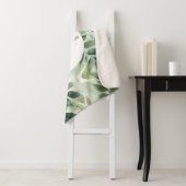 Sage Green Flora Elegant Sherpa Deken (In situ)