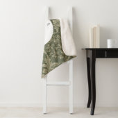 Sage Green Flora Elegant Sherpa Deken (In situ)