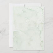 Sage Green Floral Baby shower Tea Party Uitnodigin Kaart (Achterkant)