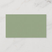 Sage Green Floral Boots Boeken voor Baby shower Informatiekaartje (Achterkant)