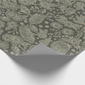 Sage Green Floral Cadeaupapier (Hoek)