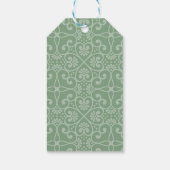 Sage Green Floral Dank je Labels Cadeaulabel (Achterkant)