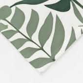 Sage Green Floral Elegant Fleece Deken (Hoek)