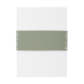 Sage Green Floral Elegant Huwelijk Uitnodigingen Wikkel (Achterkant Voorbeeld)