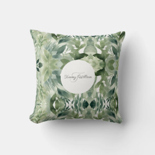 Sage Green Floral Elegant Kussen