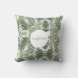Sage Green Floral Elegant Kussen