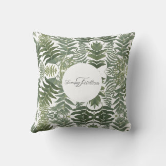 Sage Green Floral Elegant Kussen
