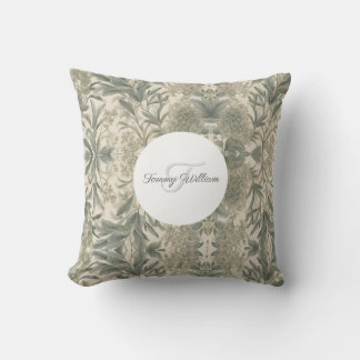 Sage Green Floral Elegant Kussen