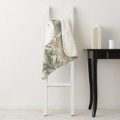 Sage Green Floral Elegant Sherpa Deken (In situ)