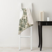 Sage Green Floral Elegant Sherpa Deken (In situ)