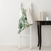 Sage Green Floral Elegant Sherpa Deken (In situ)