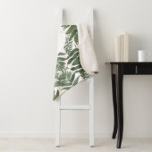 Sage Green Floral Elegant Sherpa Deken (In situ)