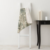 Sage Green Floral Elegant Sherpa Deken (In situ)