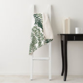 Sage Green Floral Elegant Sherpa Deken (In situ)