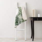 Sage Green Floral Elegant Sherpa Deken (In situ)