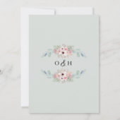 Sage Green Floral Eucalyptus Greenery Wedding I Kaart (Achterkant)
