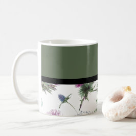 Sage Green Floral Koffiemok