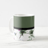 Sage Green Floral Koffiemok (Voorkant links)