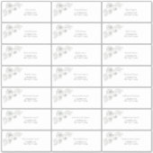 Sage Green Floral Line Art Guest Adres Sticker (Voorkant)