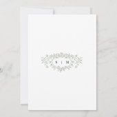 Sage Green Floral Line Art Save The Date (Achterkant)