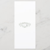 Sage Green Floral Line Art Wedding Flat Menu (Achterkant)